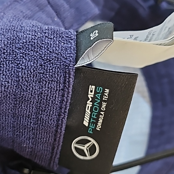 New w tags MERCEDES F-1 team LOGO KONNICHIWA BUCKLE HAT blue white OS - Picture 8 of 9